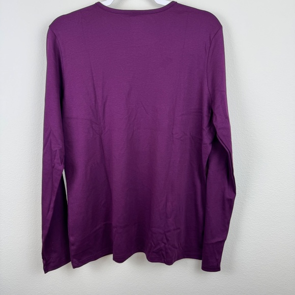 L.L. BEAN Maroon Pullover Long Sleeve Tee Shirt NWT / Women's XL Tall - Picture 4 of 12